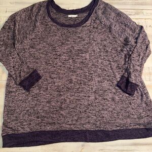 Maurices Heathered Purple Long Sleeve Top